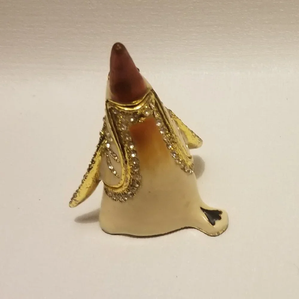 Gorgeous bedazzled penguin-shaped trinket box - Picture 3 of 9